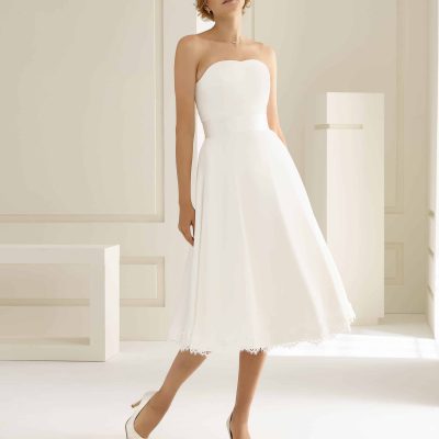 vestido de novia corto peonia