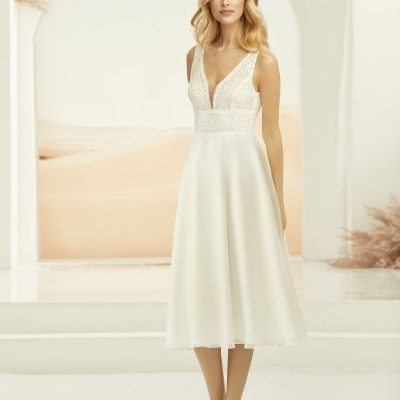 vestido de novia corto fénix